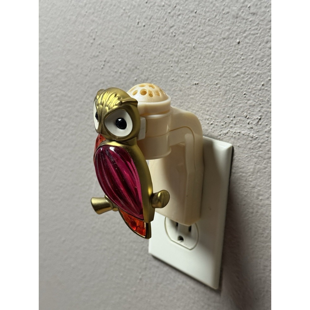 Bath and Body Works Owl & Maple Leaf Wallflower Diffuser Plug-In Jewel Colorful - Picture 4 of 8